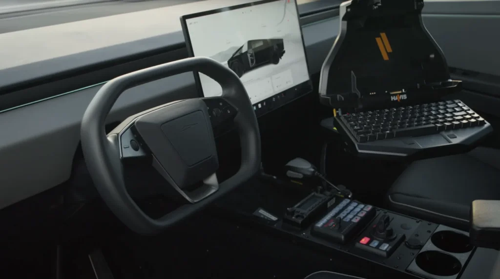 Police Cybertruck Inside