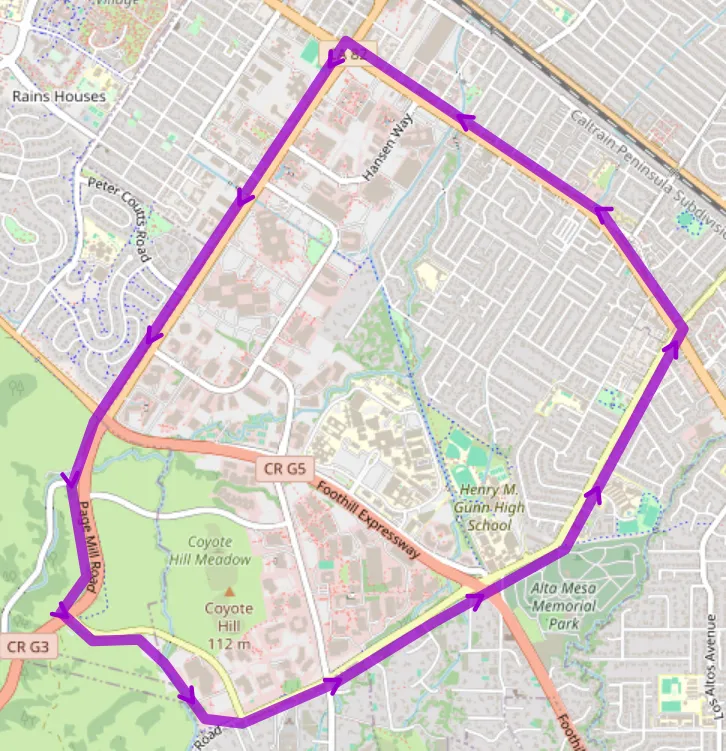 Around some tesla facility on Hanover st. in Palo Alto