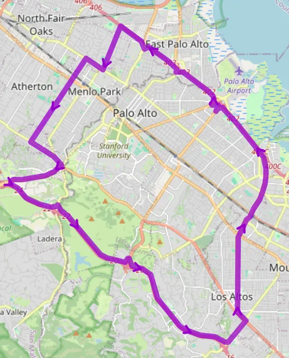 Around some tesla facility on Hanover st. in Palo Alto