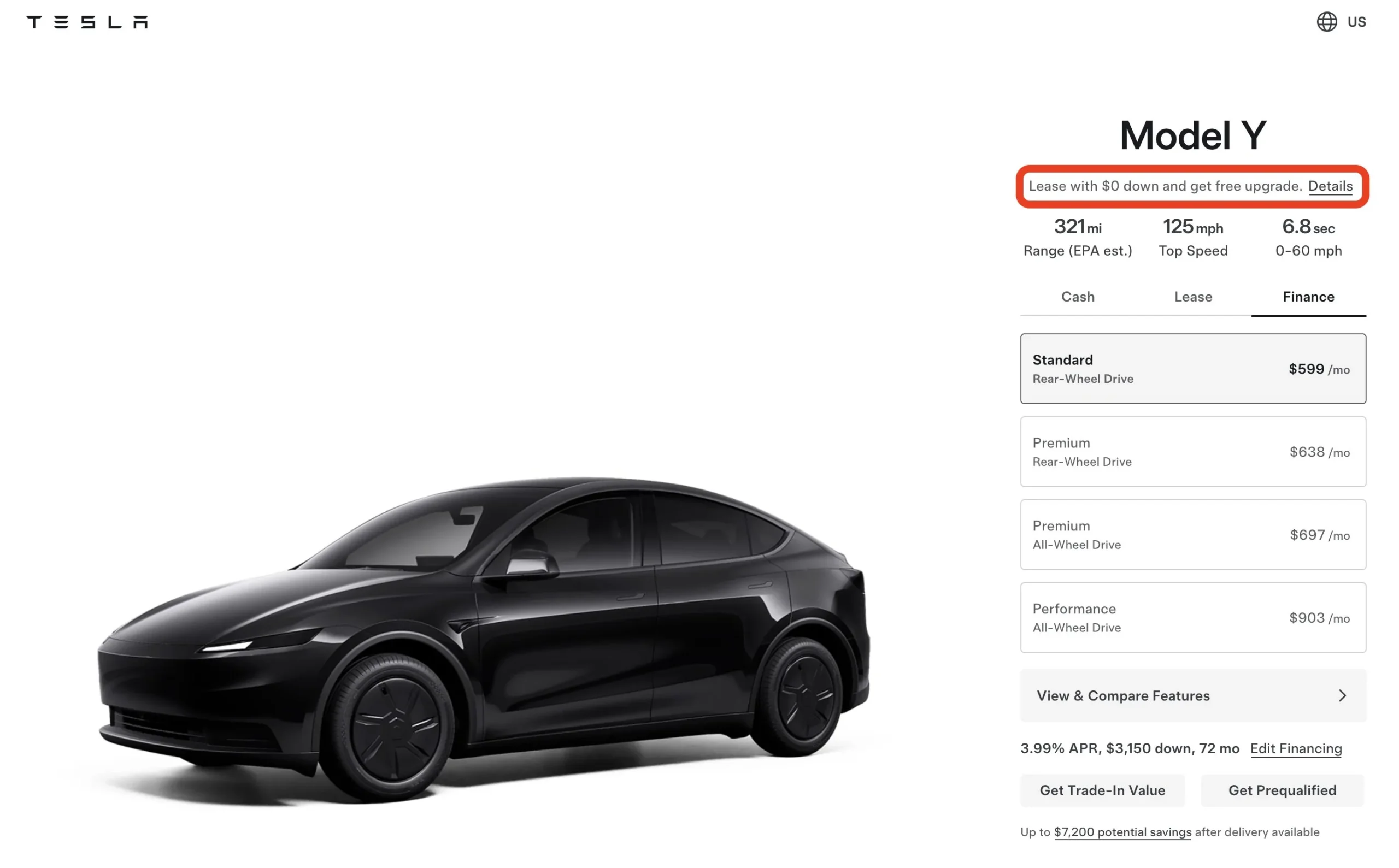 Reduced from $3,000 down to $0 down for a limited time.