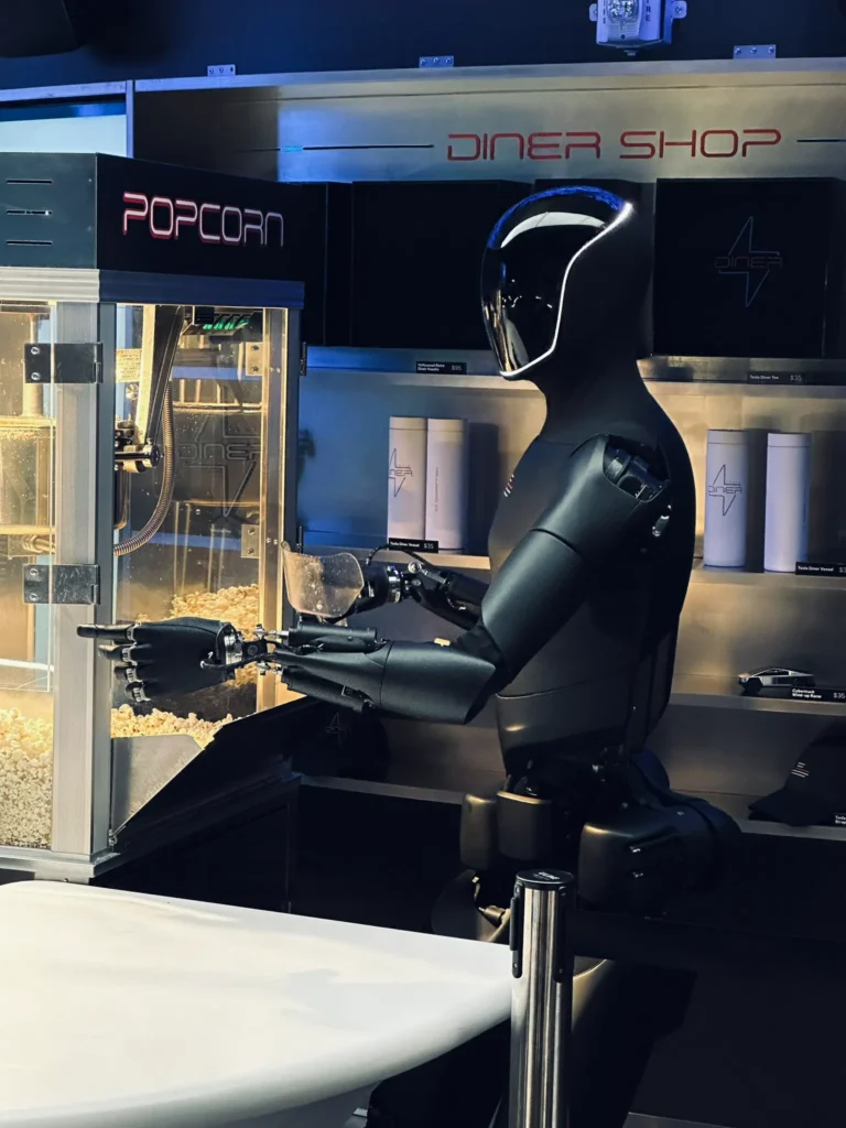 Optimus at Tesla Diner.