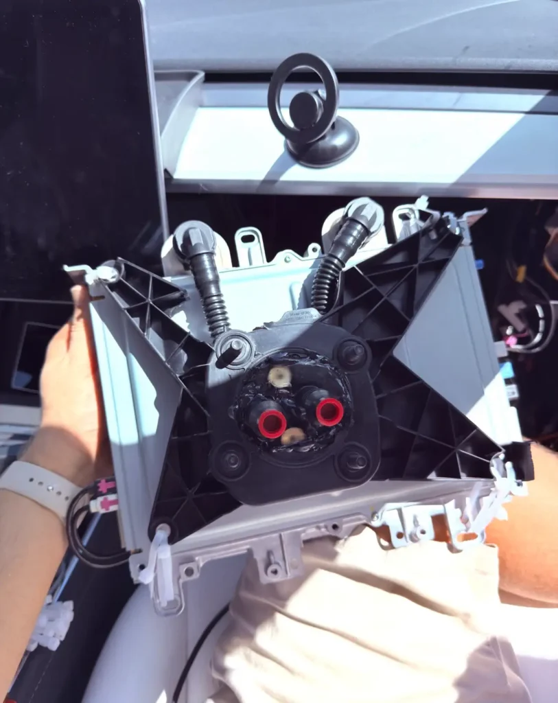 DIY camera mount secured with epoxy and zip ties