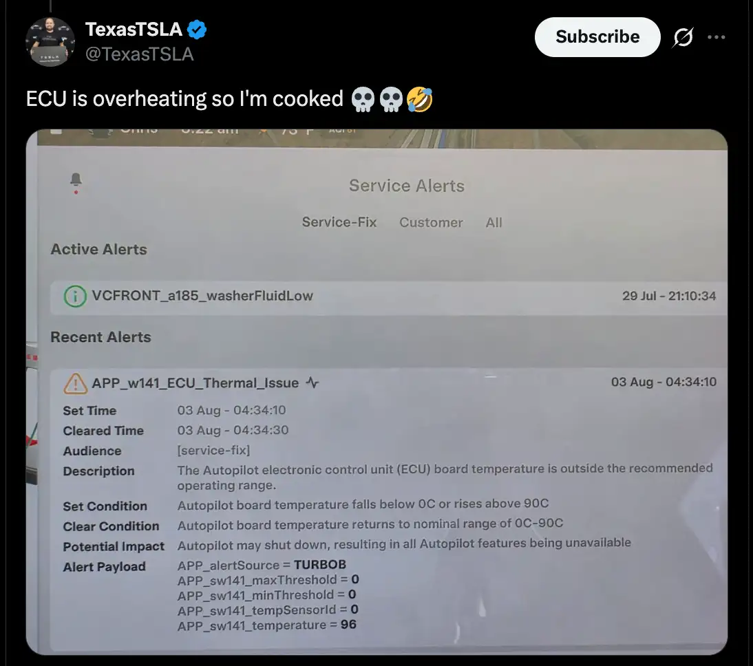 Tesla ECU Overheating