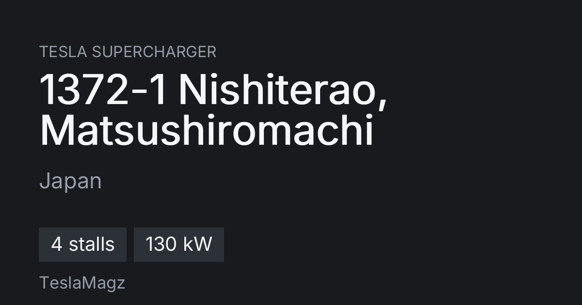 Hyperloop Modedl Tesla Supercharger Nagano - TeslaMagz