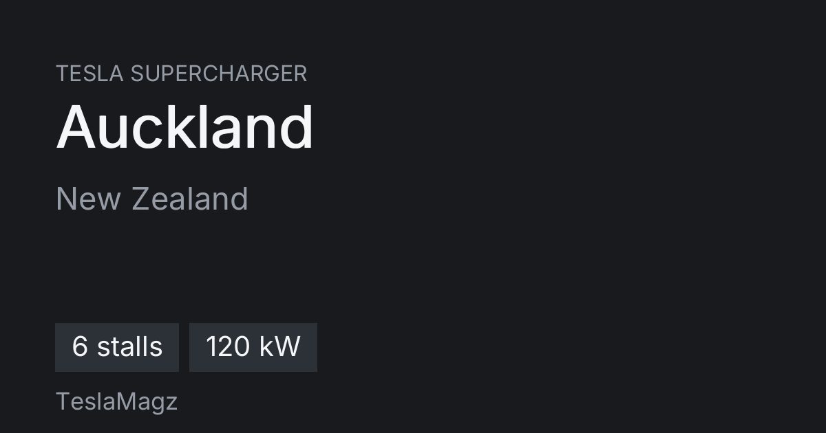 Hyperloop Modedl Tesla Supercharger Auckland - Ponsonby - TeslaMagz