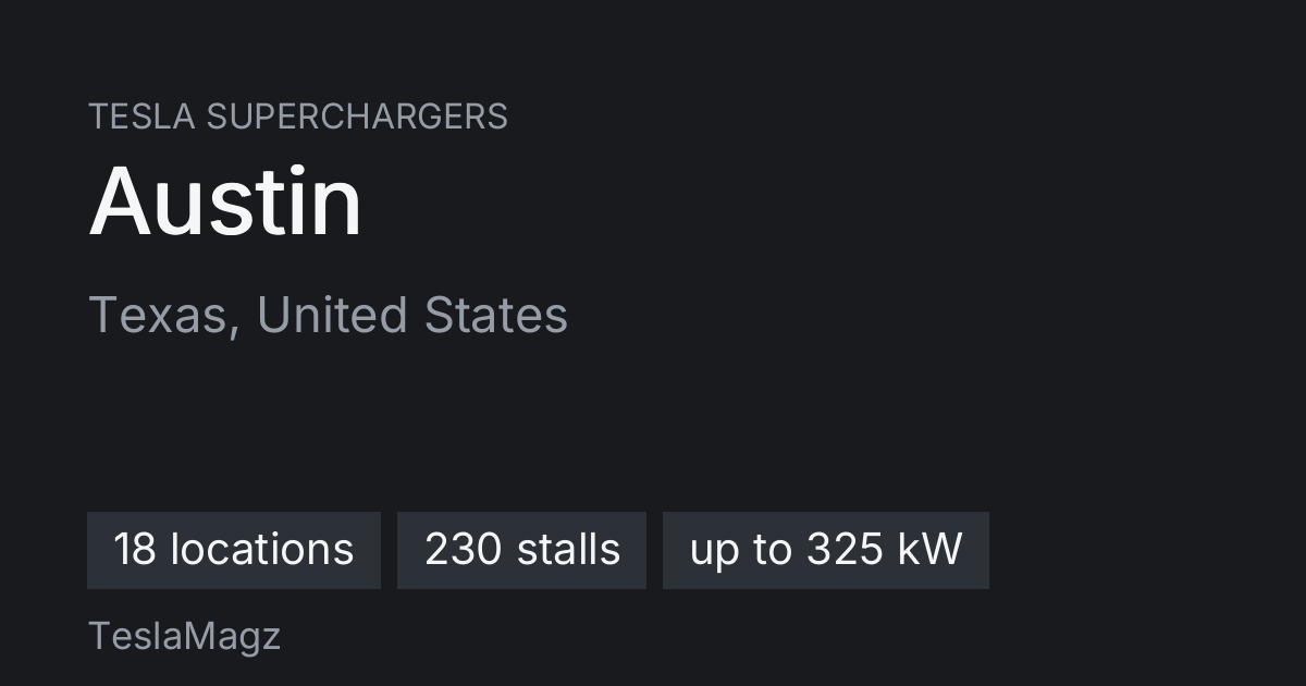 Hyperloop Modedl Tesla Superchargers in Austin – 18 Locations, Map & Hours | TeslaMagz