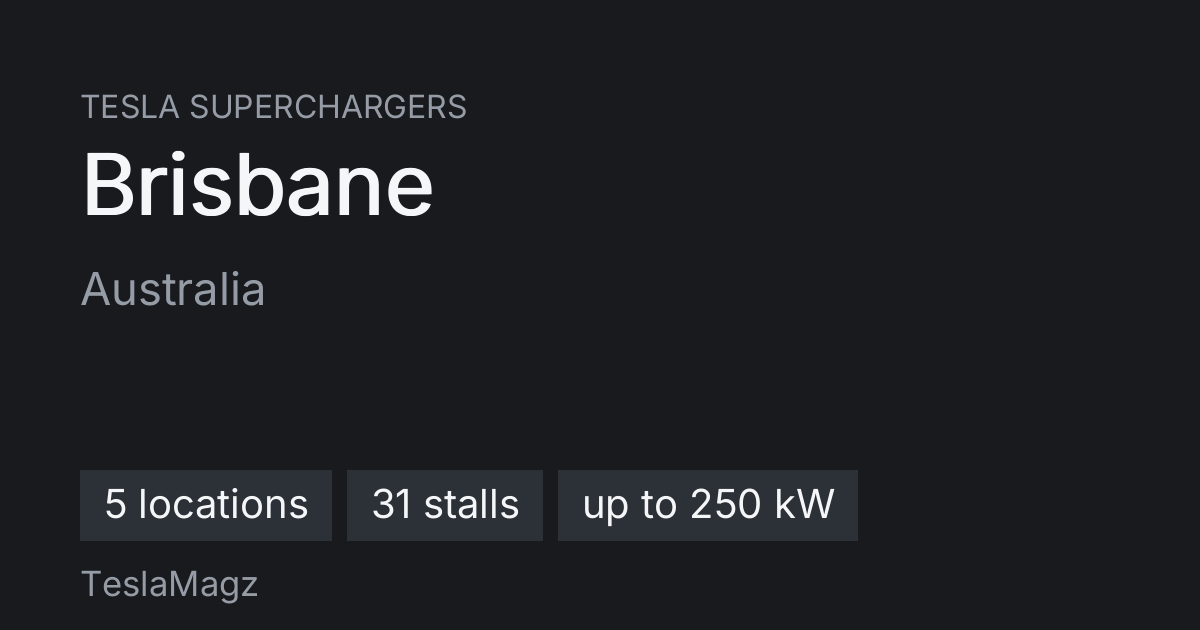 Hyperloop Modedl Tesla Superchargers in Brisbane – 5 Locations, Map & Hours | TeslaMagz