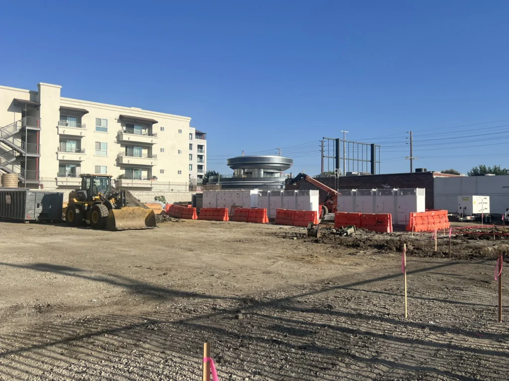 Tesla is closing in on one year of construction at its Los Angeles diner, drive-in theater