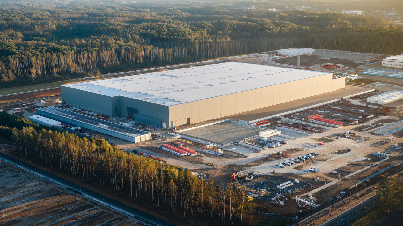 tesla giga factory expansion with 3k trees cut