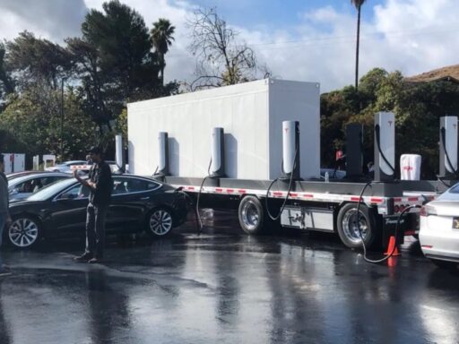 Tesla Mobile Superchargers