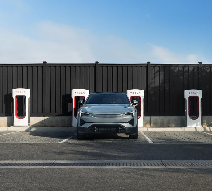 polestar using tesla charging station