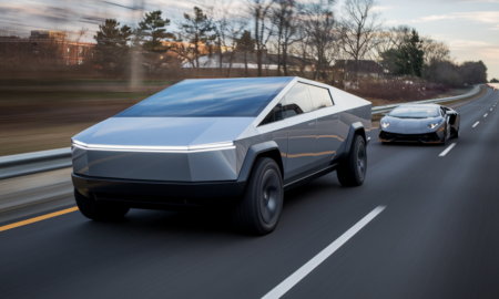 tesla and lambo street race