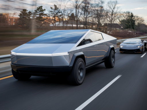 tesla and lambo street race