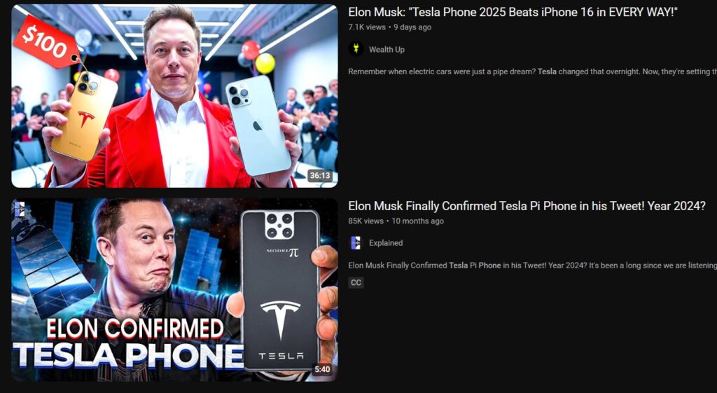 Tesla phone rumors