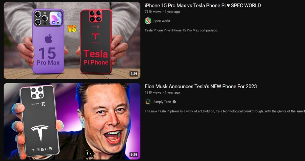 tesla phone rumors