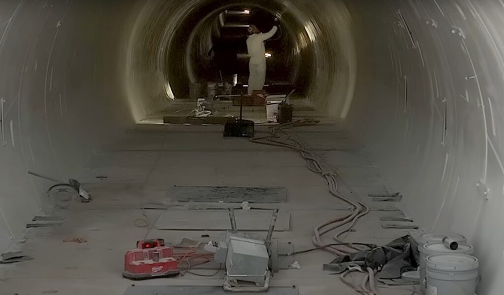 Tesla's Giga Texas Cybertunnel Nears Completion with Interior Painting