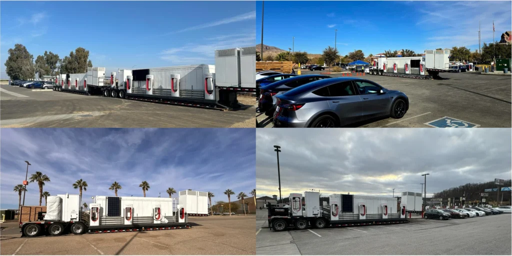 Tesla preassembled superchargers, USA