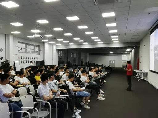 During Tesla China's I Want to Go to College Program Lectures