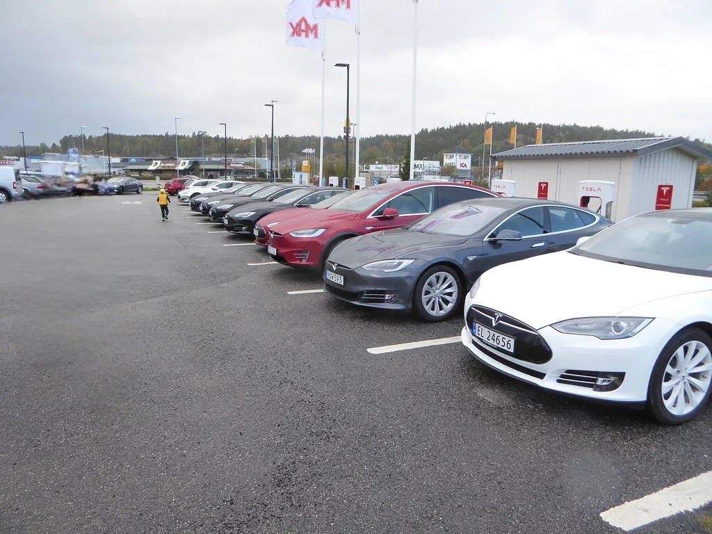 Tesla Charging Stall in West Sweden