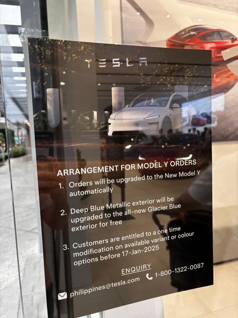 Philippines who ordered a Tesla Model Y will now receive the upgraded “Juniper” 