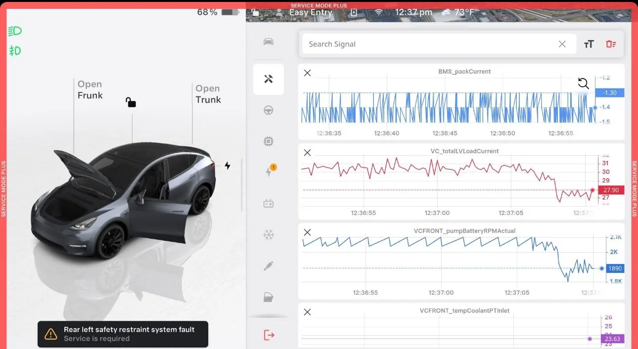 Tesla Adds Real-Time Signal Tracking to Service Mode Plus