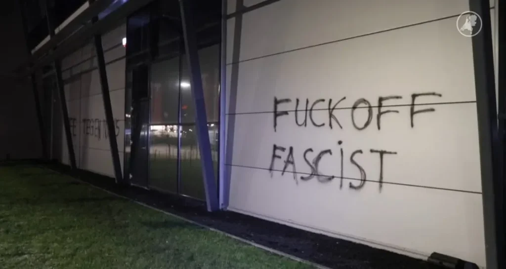 Tesla Store in the Netherlands Hit with Anti-Fascist Messages