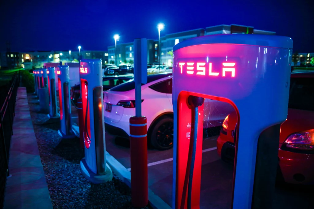 Tesla charging station in Williston, VT