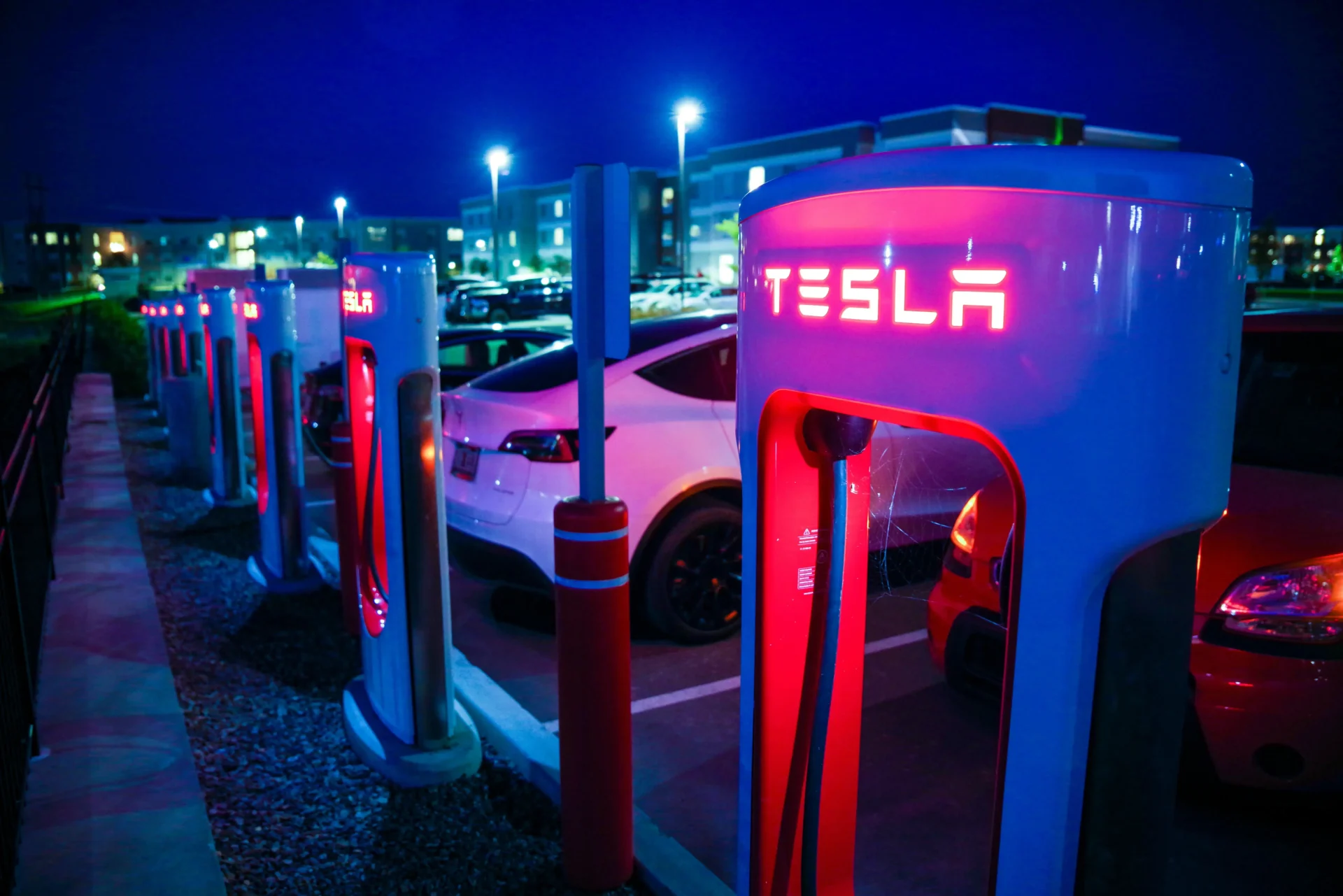 Tesla charging station in Williston, VT