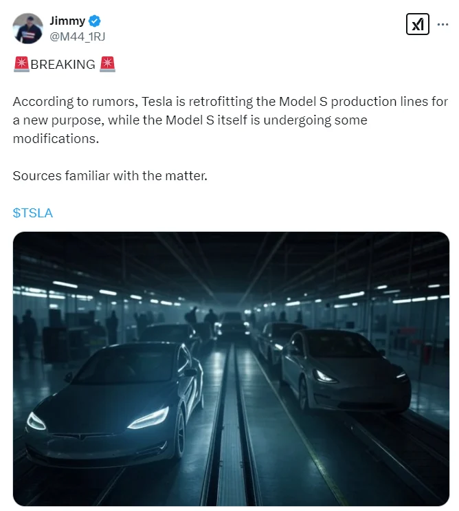 Tesla is retrofitting the Model S production lines 