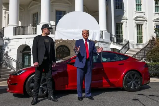 President Trump Picks Model S Plaid