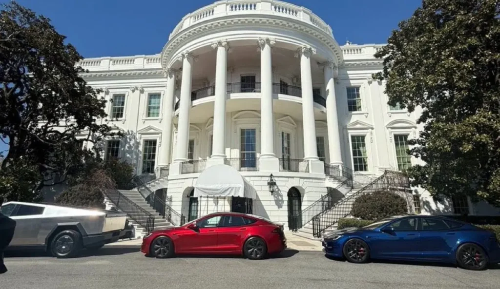 Tesla Cars near the White House