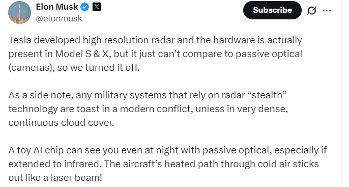 Musk's thoughts