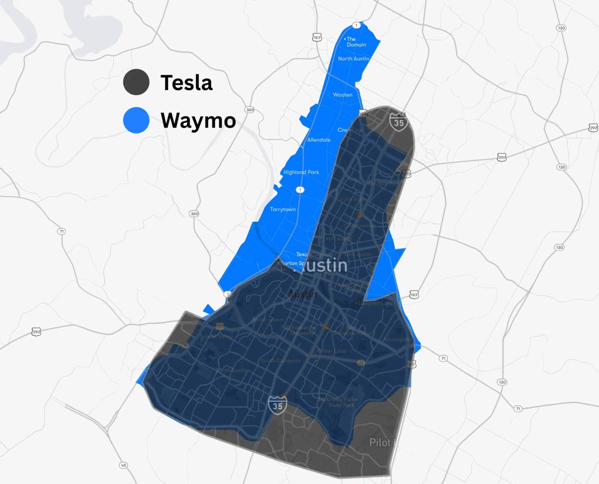 Tesla grows Robotaxi service area in Austin