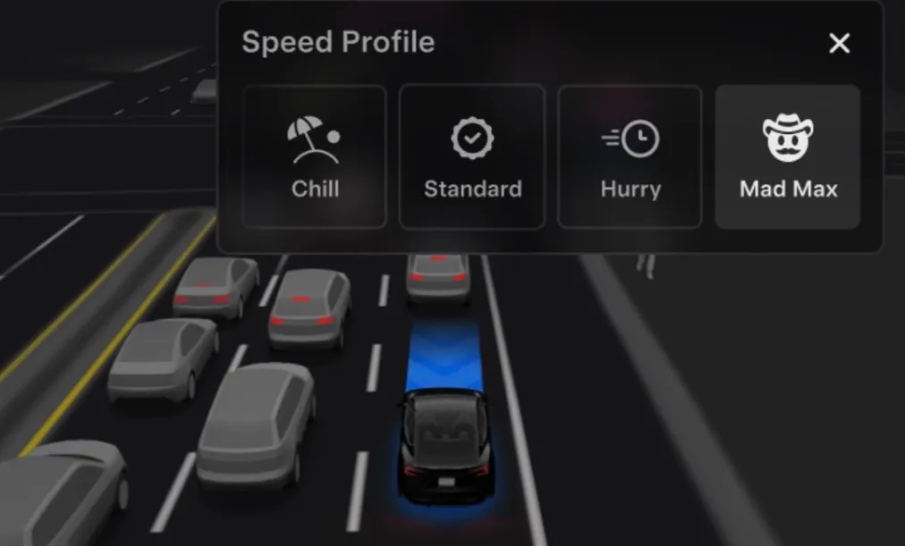 Tesla Mad max mode