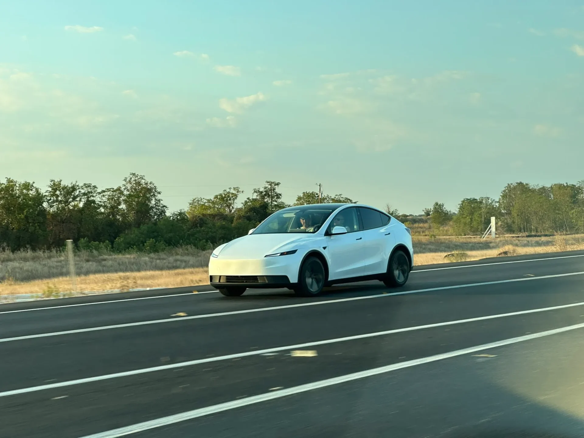 cheaper Model Y variant driving near Giga Texas