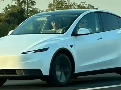 cheaper Model Y variant driving near Giga Texas