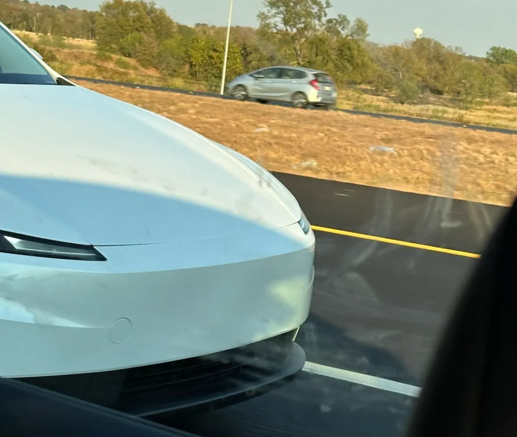 cheaper Model Y variant driving near Giga Texas
