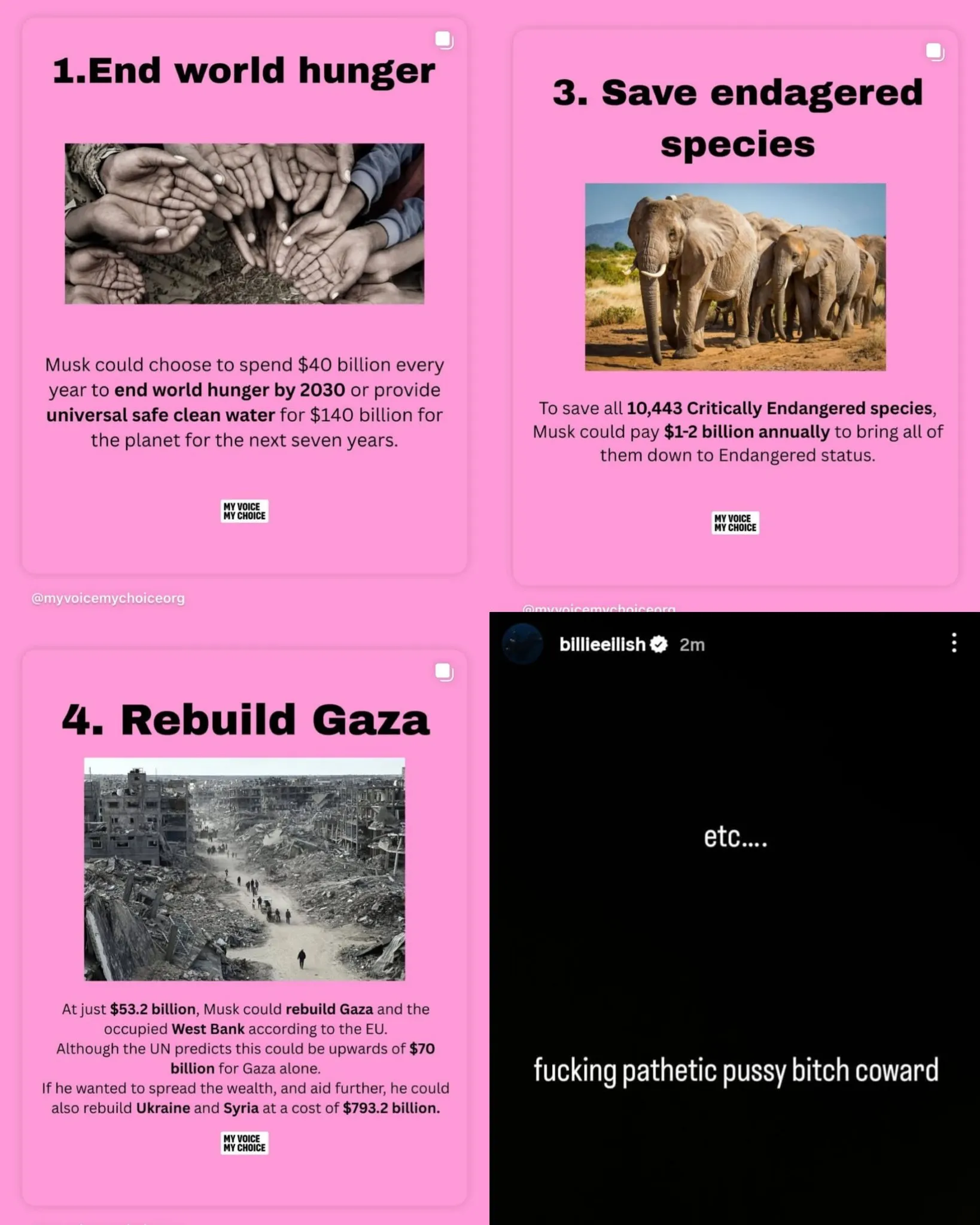 Billie Eilish reacts to Elon Musk becoming the world's first trillionaire