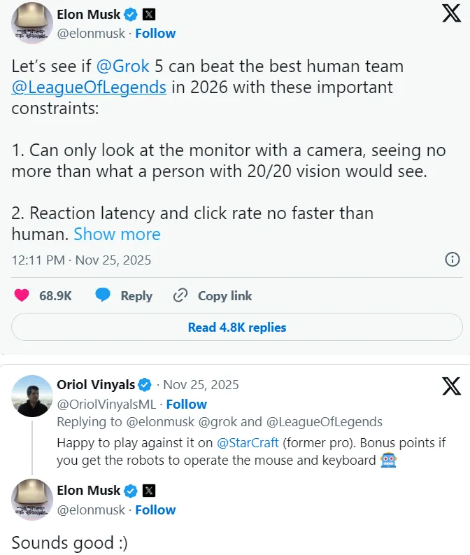 Musk against World's best League team