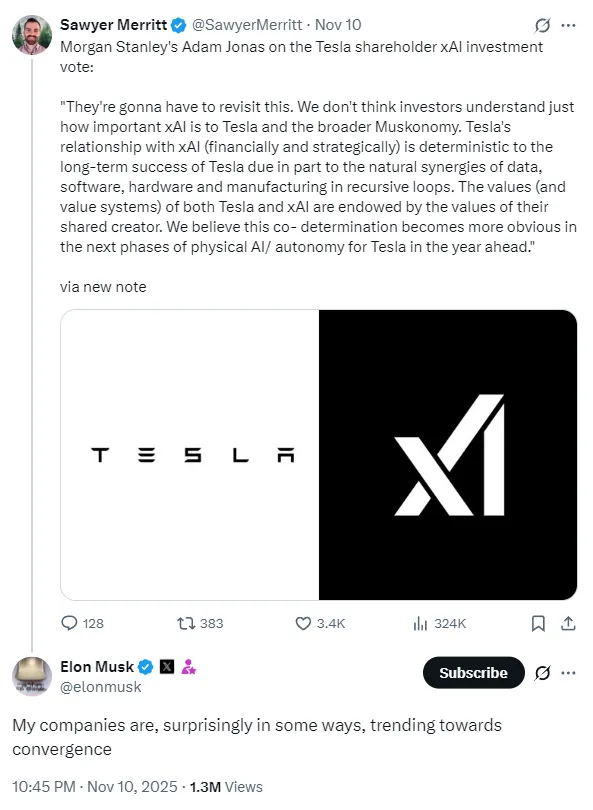 Shareholder Moves Bring Musk’s Businesses Together