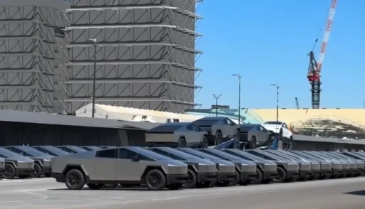 SpaceX Deploys Cybertruck Army At Texas Facility