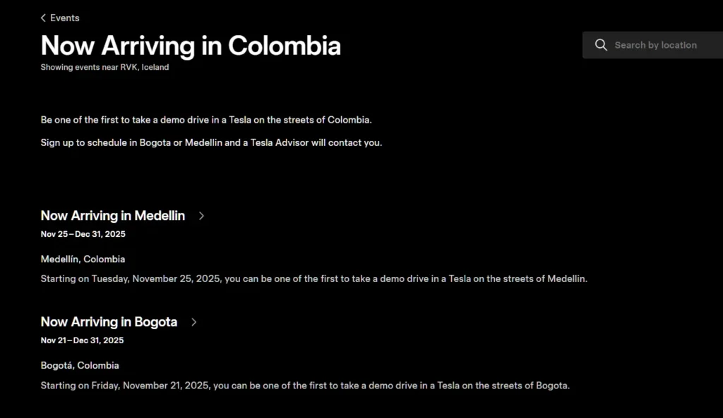 Tesla launch - Demo drive in a Tesla on the streets of Colombia