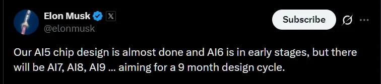 Musk on AI5 Chip