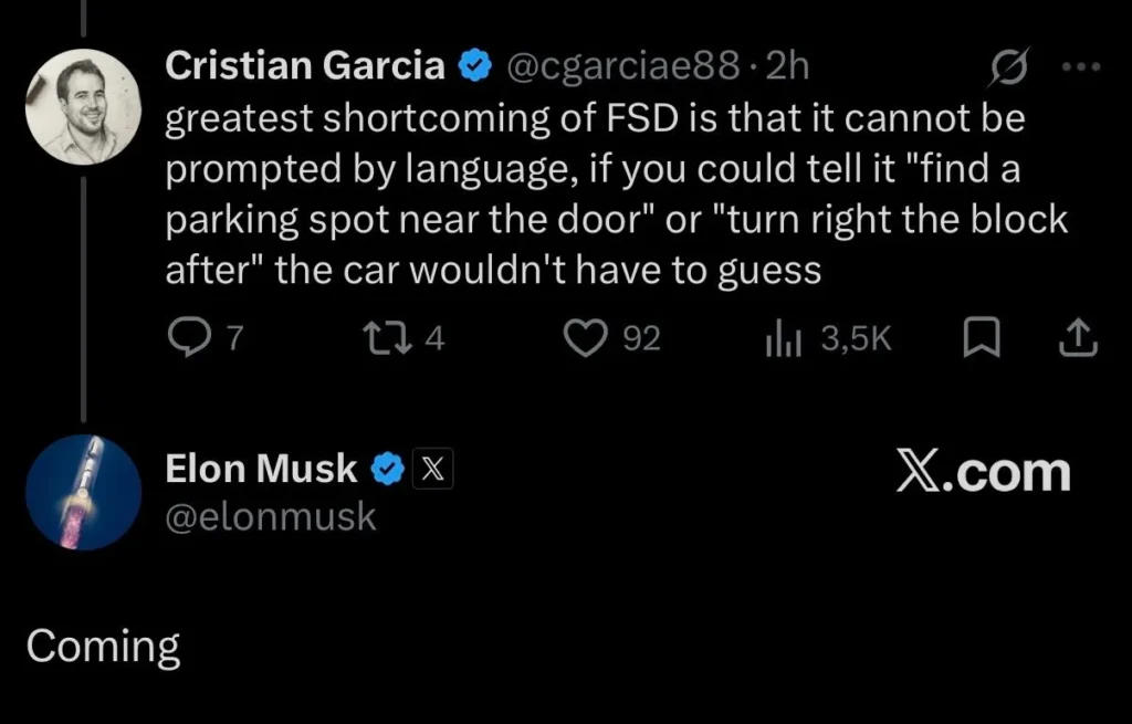 Musk's statement