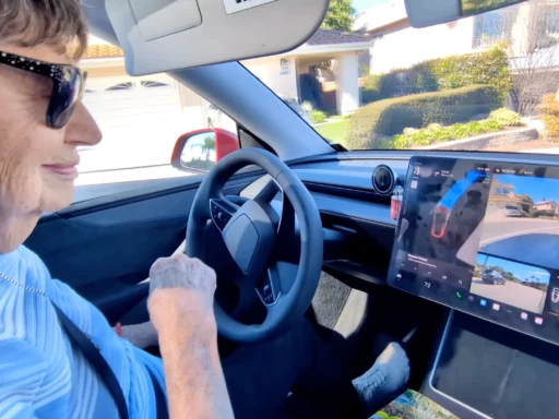 93 year old finds new freedom with Tesla FSD