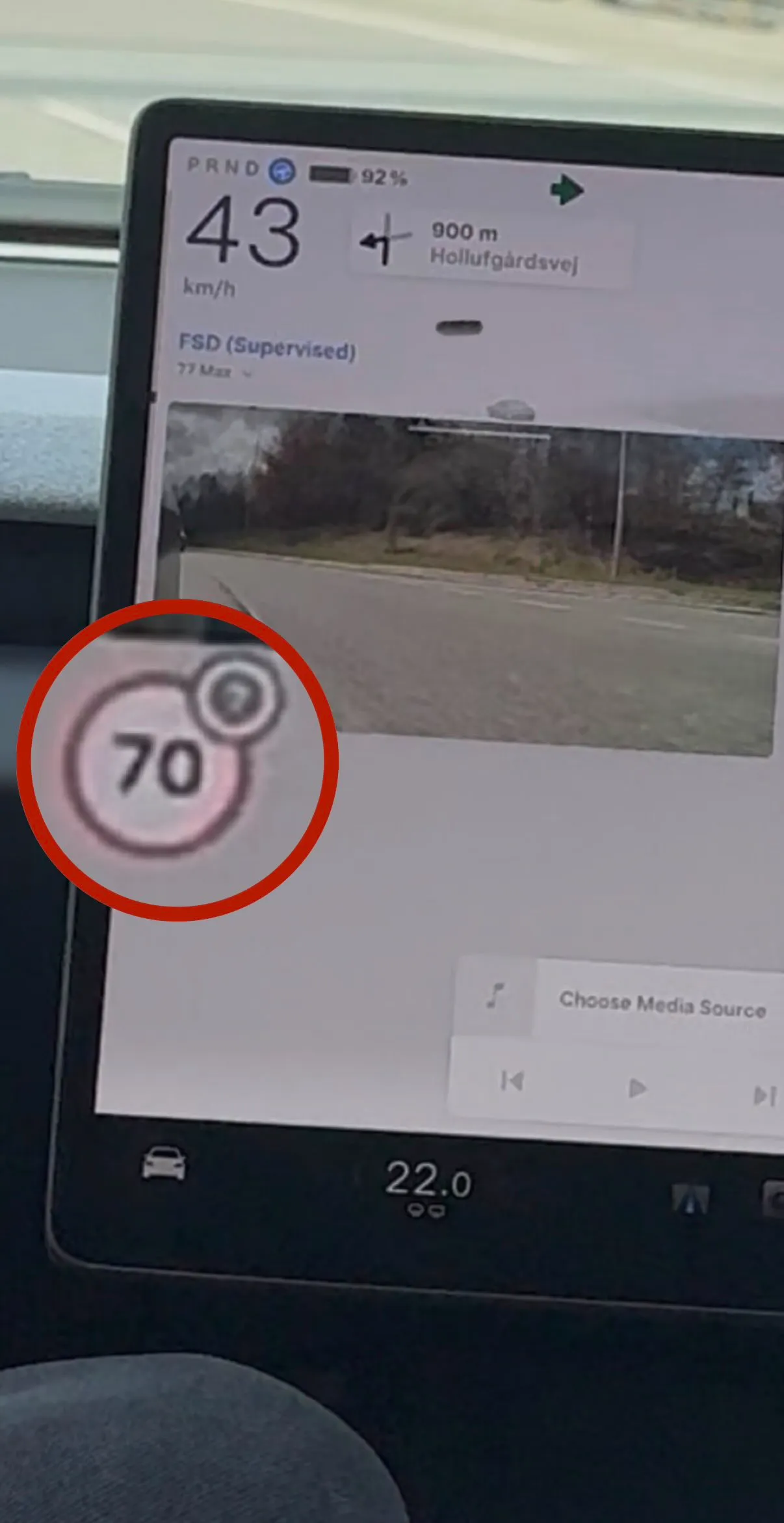 A question mark on the speed limit
