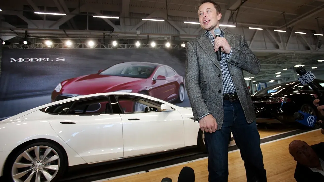 Elon Musk at the Tesla production launch