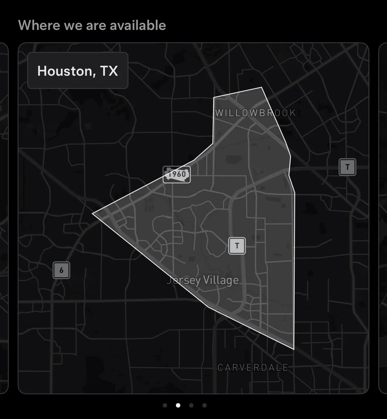 Houston Robotaxi Service Area