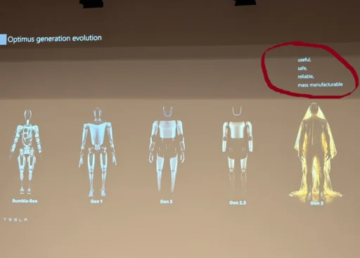 Optimus generation evolution