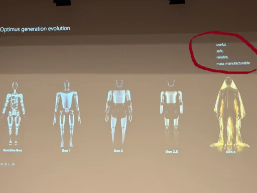 Optimus generation evolution